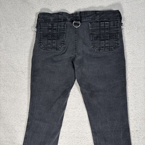 Tripp NYC Jeans Women’s Size 28x29 Black Skinny Low Rise Zip Punk Emo Goth - Picture 14 of 15